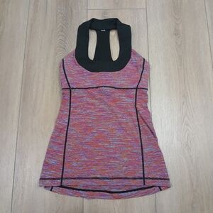 Lululemon Scoop Neck Tank Size 4 Wee Are From Space Black March Multi